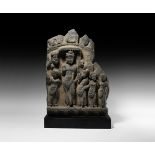 Gandharan Buddha with Disciples Frieze Fragment