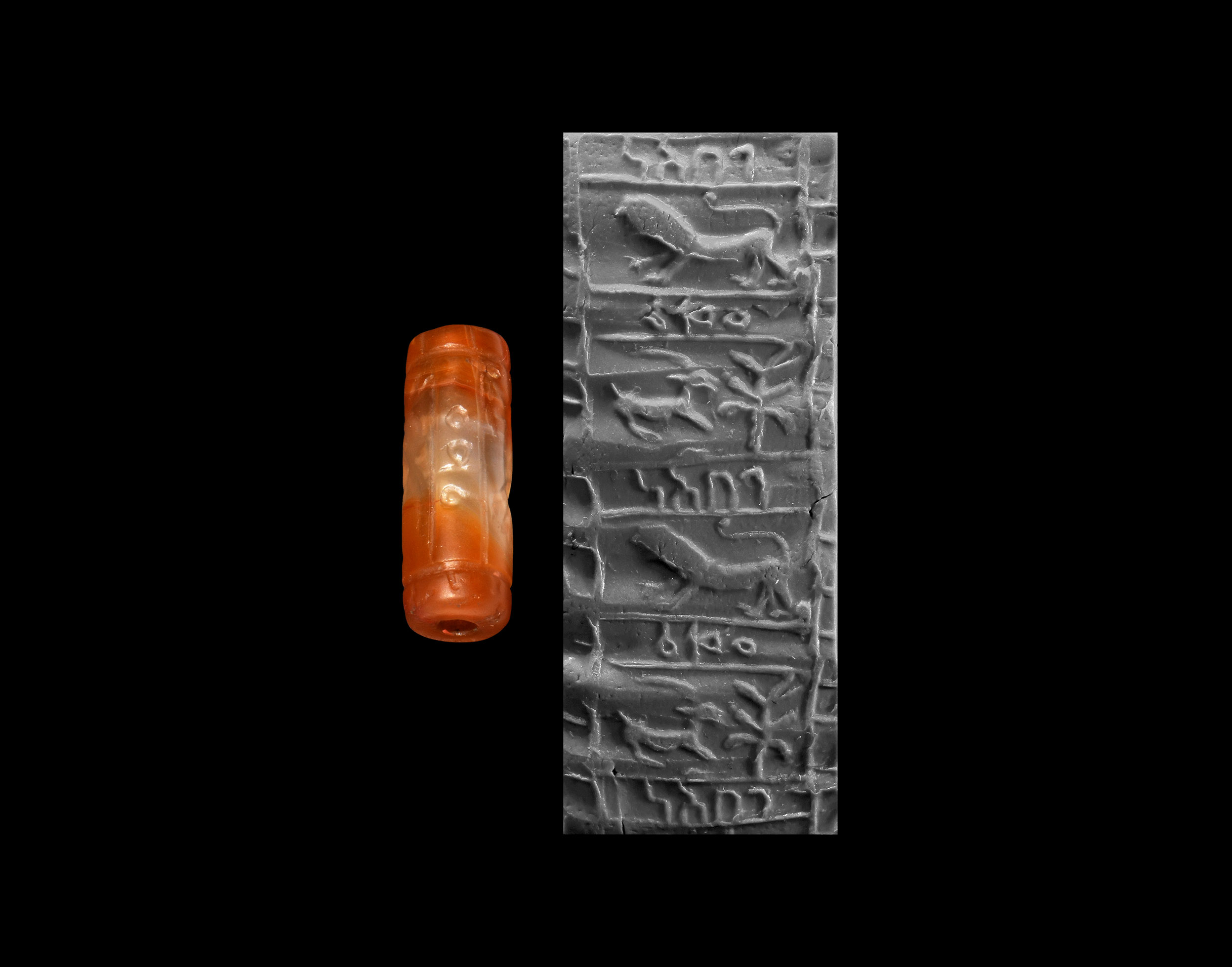 Western Asiatic Cylinder Seal with Animals