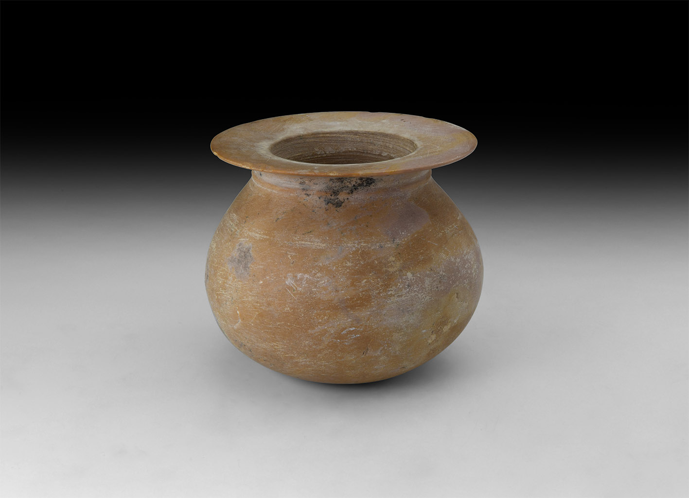 Western Asiatic Mesopotamian Speckled Calcite Vessel