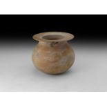 Western Asiatic Mesopotamian Speckled Calcite Vessel