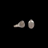 Thracian Silver Ring with Nude Figure