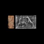 Western Asiatic Cylinder Seal with Ibexes