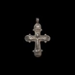 Byzantine Silver Cross Pendant