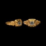 James I Period Gold Ring with Diamond