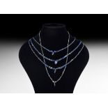 Roman Blue Glass Bead Necklace String Group