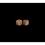 Roman Bone Dice Pair