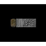 Large Western Asiatic Early Syrian I Period Cylinder Seal with Monkey