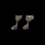 Roman Furniture Foot Pair