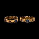 Roman Gold Ring with Gemstones