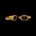 Roman Gold Ring with Garnet