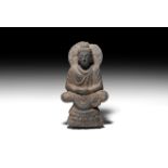 Gandharan Meditating Buddha Figure