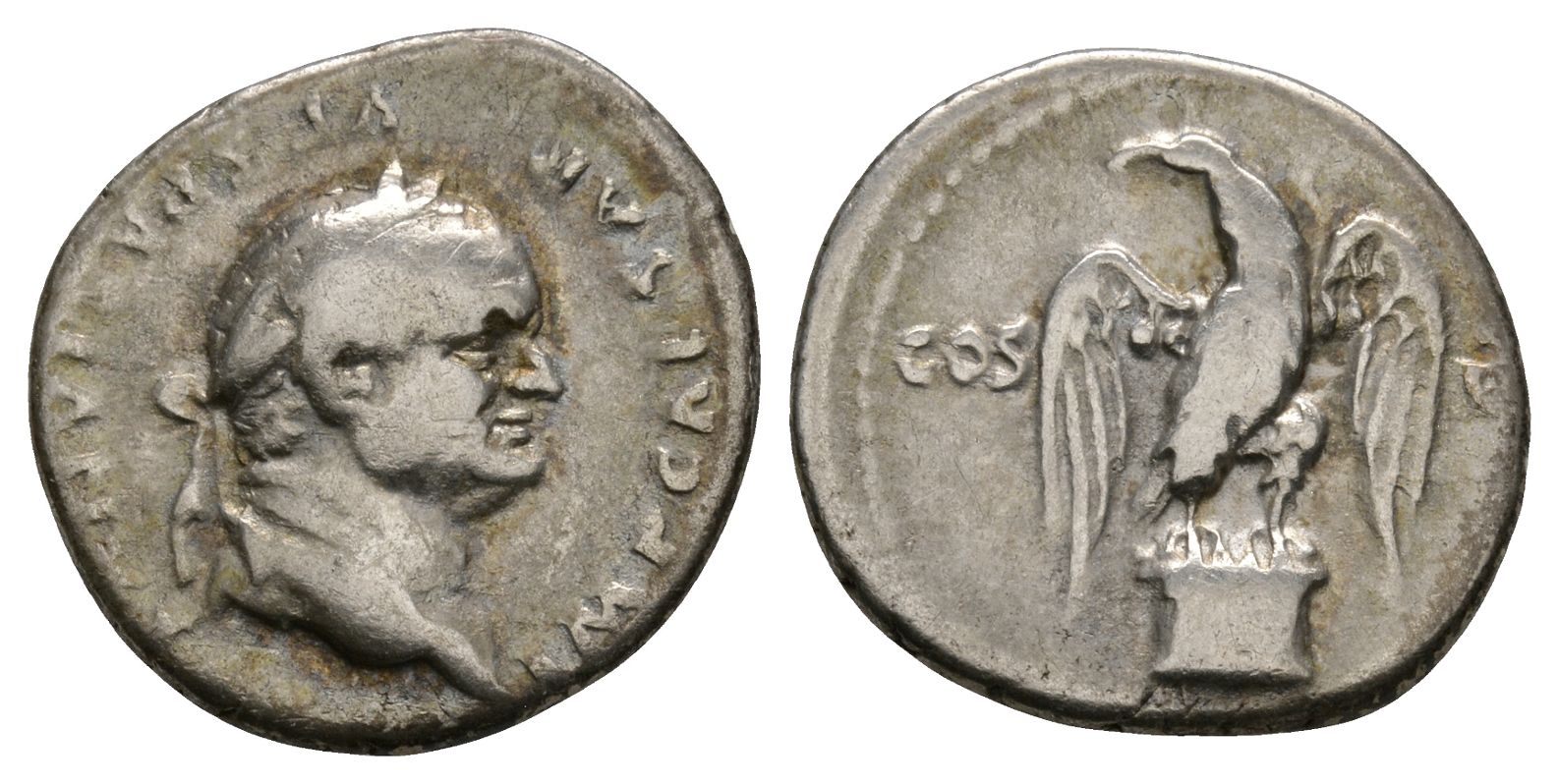 Vespasian - Eagle Denarius