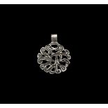 Viking Silver Interlaced Pendant