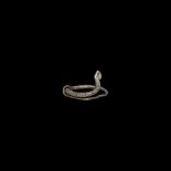 Roman Silver Snake Ring