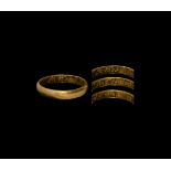 Post Medieval Gold 'In Thee I Find Content of Mind' Posy Ring