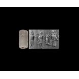 Western Asiatic Neo-Babylonian Cylinder Seal with Contest Scene