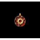 Germanic Gold and Garnet Pendant