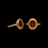 Medieval Gold Signet Ring with Roman Gemstone