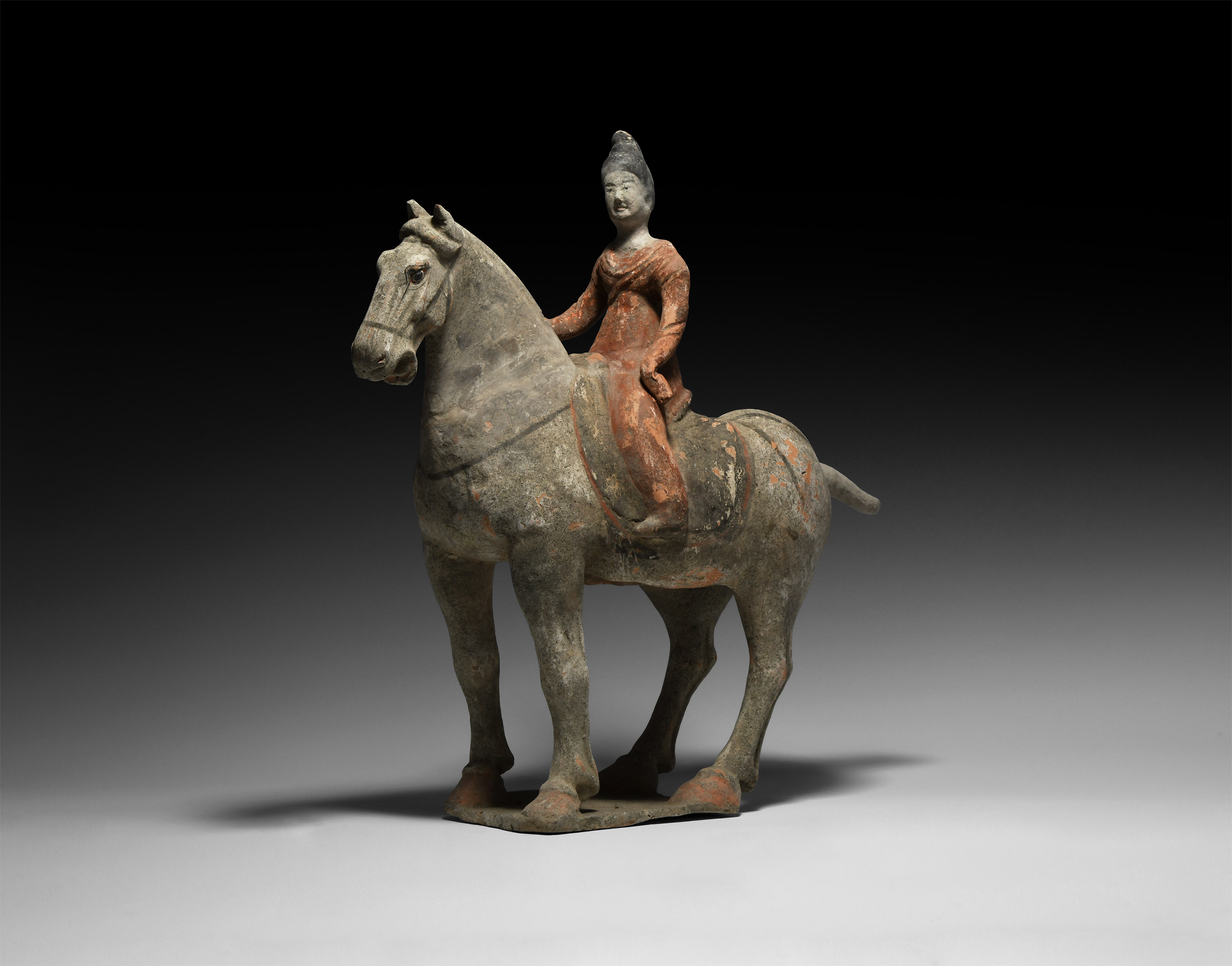 Chinese Tang Horse with Courtly Rider