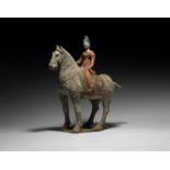 Chinese Tang Horse with Courtly Rider