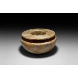 Large Egyptian Alabaster Offering Bowl