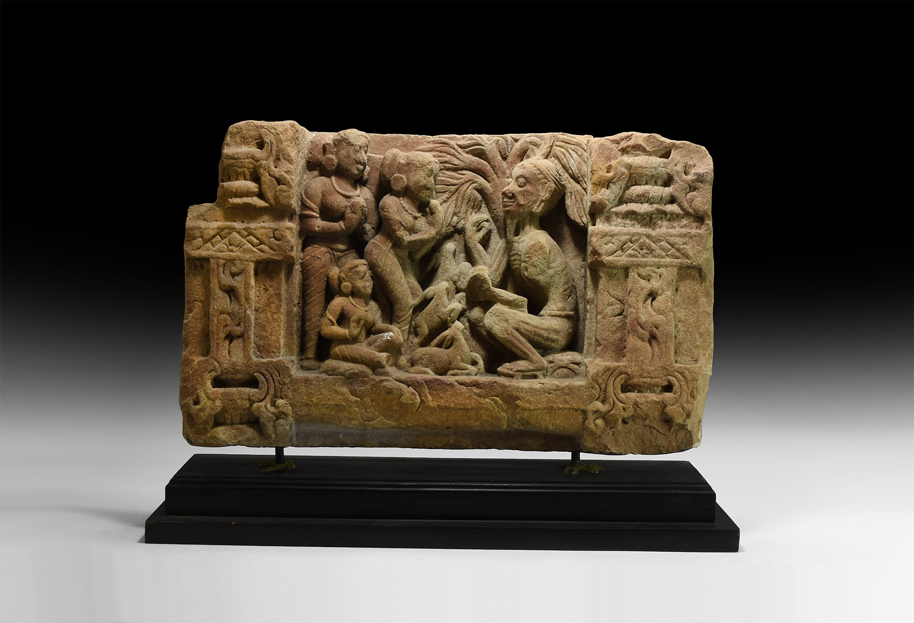 Gandharan Figural Frieze Section, Ascetic Buddha