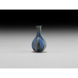 Roman Blue Marbled Glass Vessel