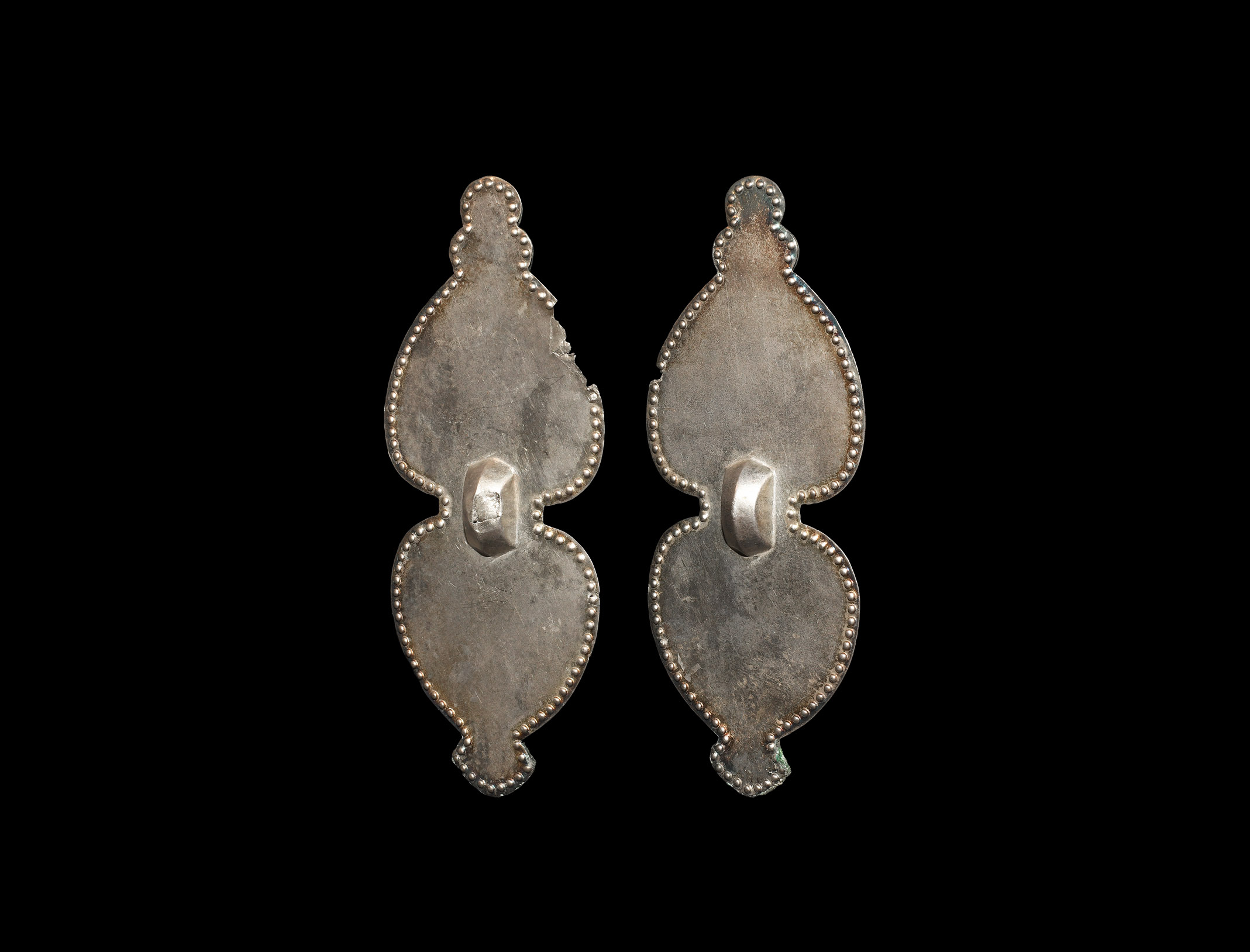 Roman Large Silver Brooch Pair