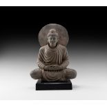Gandharan Seated Buddha Figure
