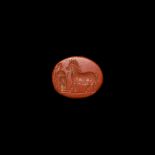 Roman Gemstone with Horse and Horseman