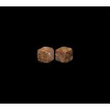 Roman Bone Dice Pair