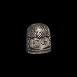 Elizabethan Silver Love Thimble