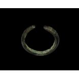 Bronze Age Bracelet with Animal-Head Terminals