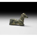 Roman Reclining Horse Statuette