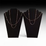 Roman Garnet Bead Necklace Group