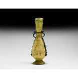Roman Green Glass Flask