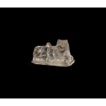 Western Asiatic Rock Crystal Recumbent Lion