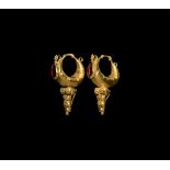Elaborate Roman Gold Earring Pair