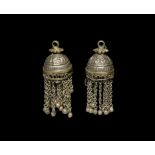 Turkoman Tribal Bell-Shaped Earrings