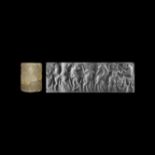 Early Dynastic II Cylinder Seal with Contest Scene