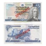 Scotland - RBS - 1987 Issue - SPECIMEN £5