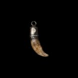 Viking Silver Bear's Tooth Pendant