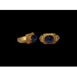 Elizabethan Gold Ring with Sapphire