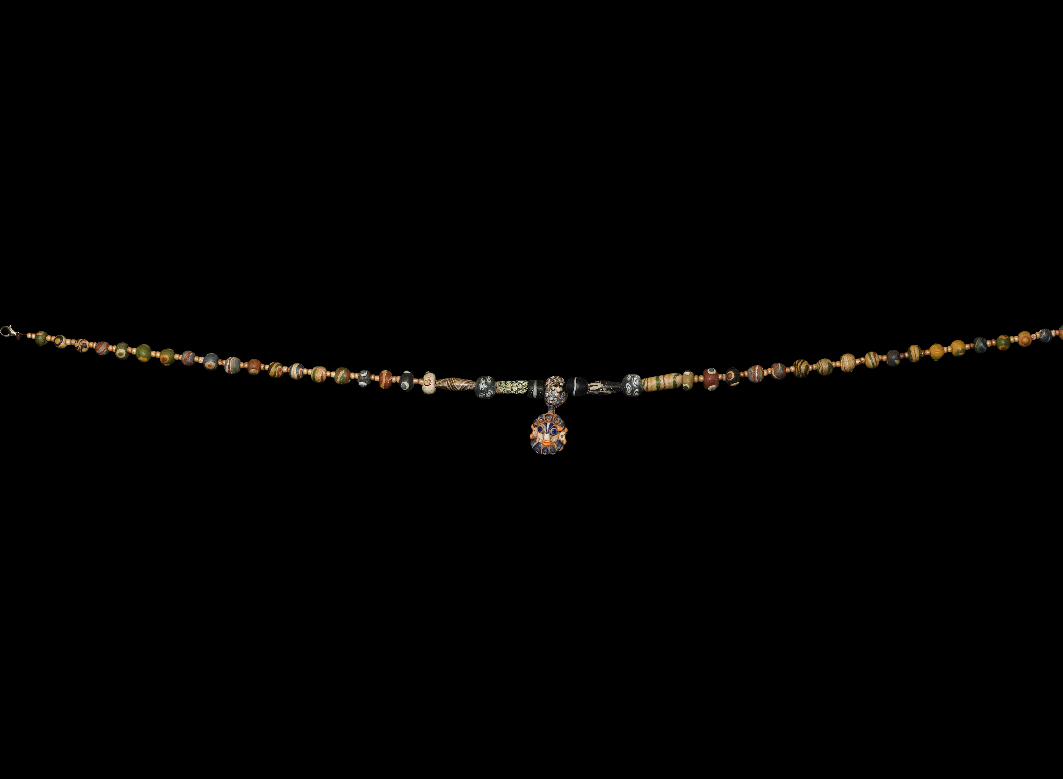 Phoenician Glass Bead Necklace