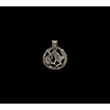 Viking Silver Entwined Beast Pendant