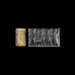 Western Asiatic Shell Cylinder Seal with Figures