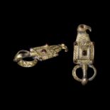 Ostrogothic Gilt Silver Buckle with Eagle-Headed Plate