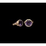 Vintage Gold Ring with Purple Sapphire