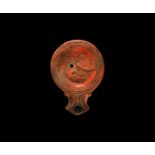 Grand Tour Roman Oil Lamp with Neptune