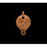 Grand Tour Roman Oil Lamp with Medusa